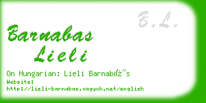 barnabas lieli business card